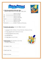 English Worksheet: simple present