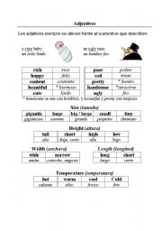 English worksheet: Adjectives I