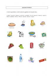 English worksheet: quantifiers