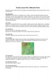 English Worksheet: Lesson Plan using Adobe Photoshop Elements