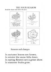 English Worksheet: The four seasons