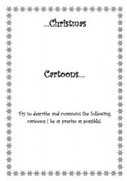 English worksheet: christmas cartoon