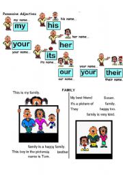 English Worksheet: Possessive Adjectives for children
