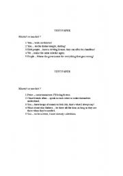 English Worksheet: modals
