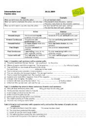 English Worksheet: Passive voice