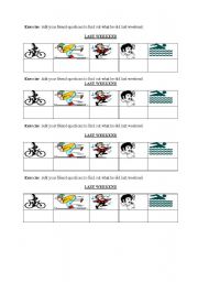 English worksheet: Last weekend