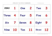 Numbers 0-20 Dominoes