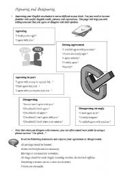 English Worksheet: Agreeing and disagreeing