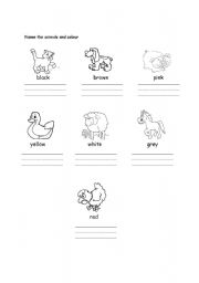 English worksheet: on the farm