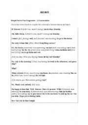 English worksheet: review of of past simple and past continuous
