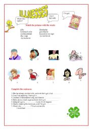 English Worksheet: ILLNESSES