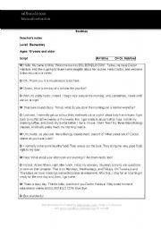 English worksheet: Routines