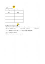 English worksheet: Pronouns