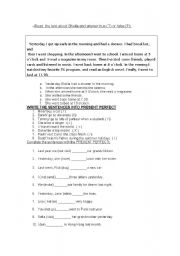 English worksheet: written tests