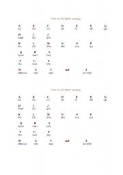 English Worksheet: Alphabet
