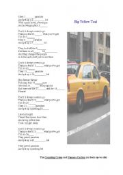 English worksheet: Big Yellow Taxi
