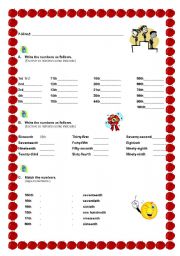 English Worksheet: ordinal numbers