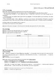 English Worksheet: virtual learning