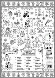 English Worksheet: Christmas puzzle