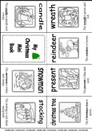 English Worksheet: Christmas Mini Book