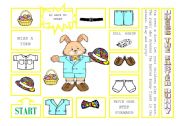 English Worksheet: DRESS THE EASTER BUNNY