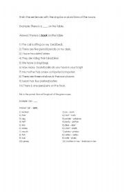 English Worksheet: singular