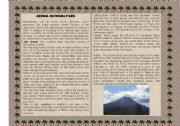 English Worksheet: Costa Rica National Parks (1of 3 set)