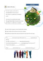 English Worksheet: A Wonderful World