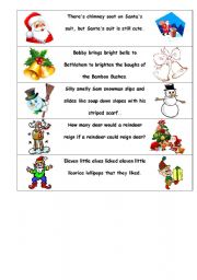 English Worksheet: Christmas Tounge Twisters 2
