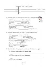 English Worksheet: Remedial work