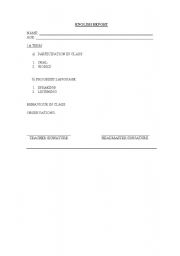 English worksheet: english report