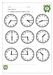 English Worksheet: What time is it?