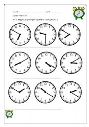 English Worksheet: What time is it?