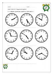 English Worksheet: What time is it?