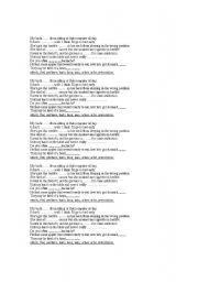 English Worksheet: body, aches