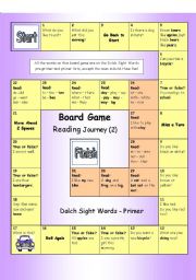 Board Game - Reading Journey (2) - Dolch Sight Words Primer
