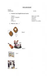 English Worksheet: english exam 4