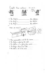 English worksheet: The prepositions