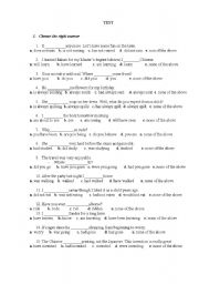 English Worksheet: Grammar Test 