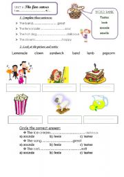 English Worksheet: five senses