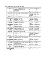 English Worksheet: jobs descriptions