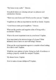 English worksheet: Speaking Topics