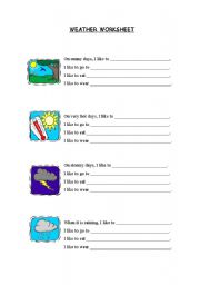 Weather Worksheet