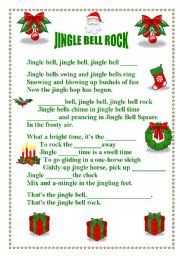 Jingle Bell Rock. Fill in the gaps - ESL worksheet by pia23_