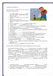 English Worksheet: gerunds and infinitives part 2