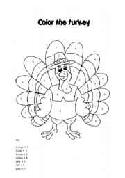 English Worksheet: the turkey