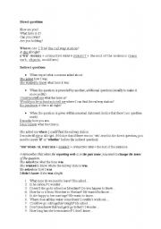 English worksheet: Direct/indirect questions