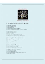 English Worksheet: Working with musicals - CATS