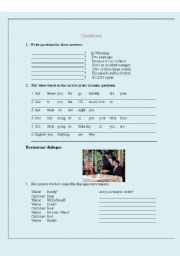 English Worksheet: At the restaurant - Questions practice