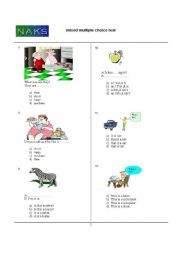 English worksheet: mixed multiple choice